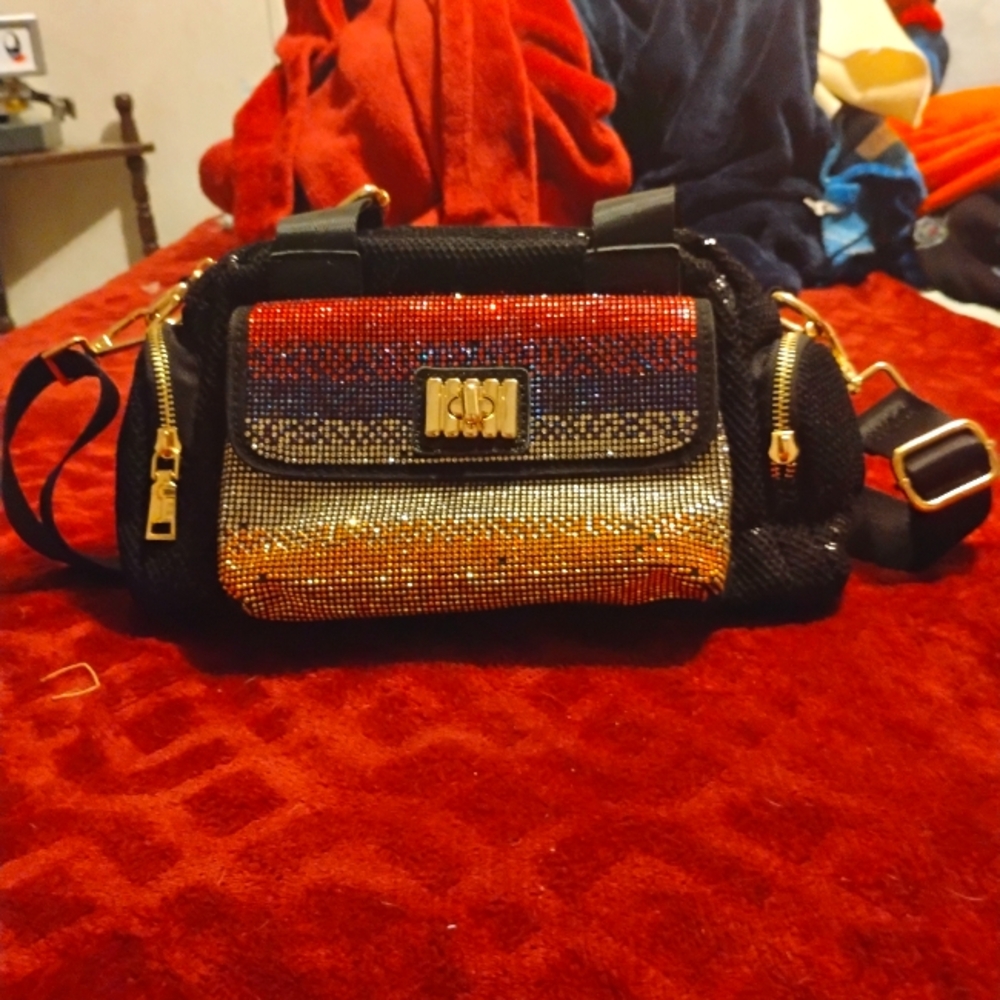 Brand New Black and Rainbow Purse